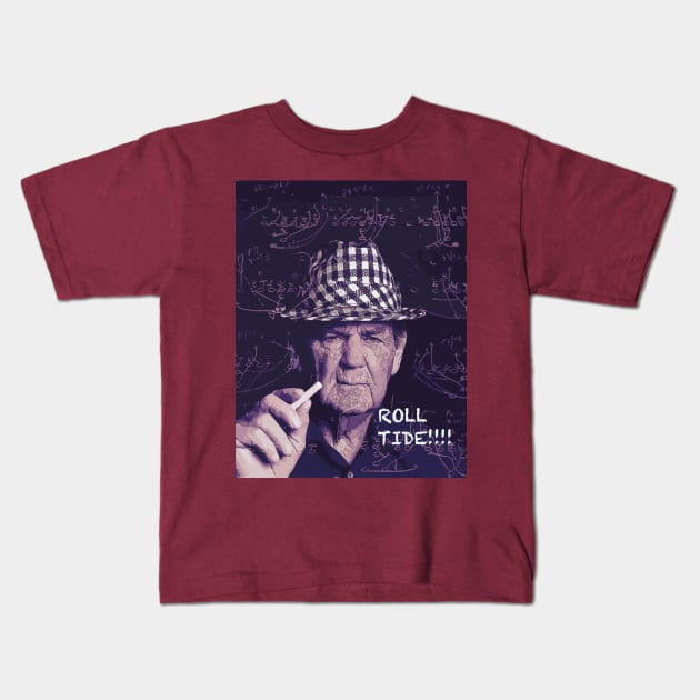 Bear Bryant Bama Kids T-Shirt by ryanmpete